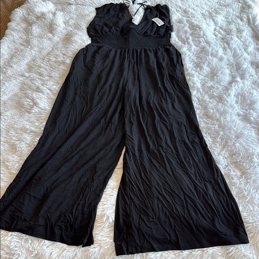 Old Navy Black Short Sleeve Jumpsuit